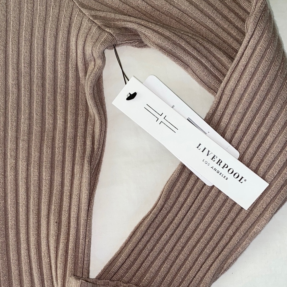 Liverpool Ribbed Long Sleeve Sweater,SM - Picture 7 of 8